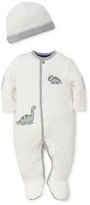 Thumbnail for your product : Little Me 2-Pc. Dino Fun Cotton Hat & Footed Coverall Set, Baby Boys (0-24 months)