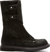 Thumbnail for your product : Rick Owens Black Suede New Army Boots