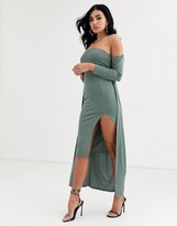 Thumbnail for your product : ASOS DESIGN ruched bandeau midi dress and drape jacket set