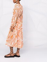 Thumbnail for your product : Pucci Nuages-print belted midi dress