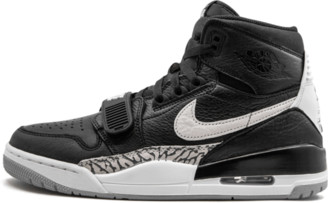 black jordans with velcro strap