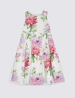 Marks and Spencer Floral Print Pure Cotton Dress (3-16 Years)