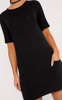 Thumbnail for your product : PrettyLittleThing Basic Rose Pocket Detail T Shirt Dress