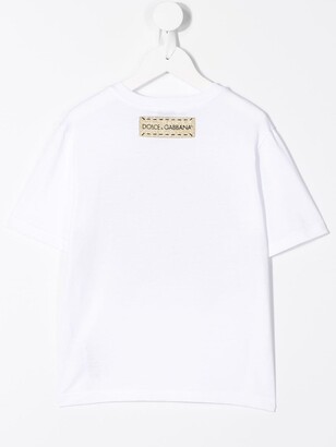 Dolce & Gabbana Children sequin embroidered T-shirt