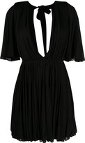 Thumbnail for your product : Saint Laurent Plunging-Neck Flared Dress