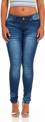 Cover Girl Women's Plus Size Whisker Stone Wash Skinny Ankle