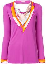 Thumbnail for your product : Emilio Pucci scarf panel longsleeved blouse