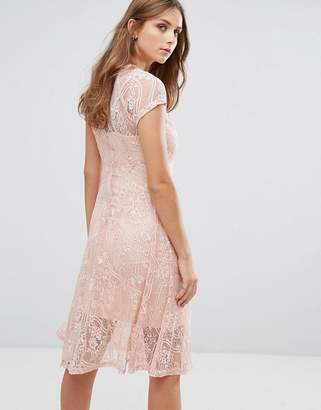 Cotton Candy Lace Midi Dress