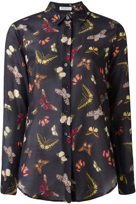 Equipment butterflies print sheer shirt - women - Silk/Cotton - S