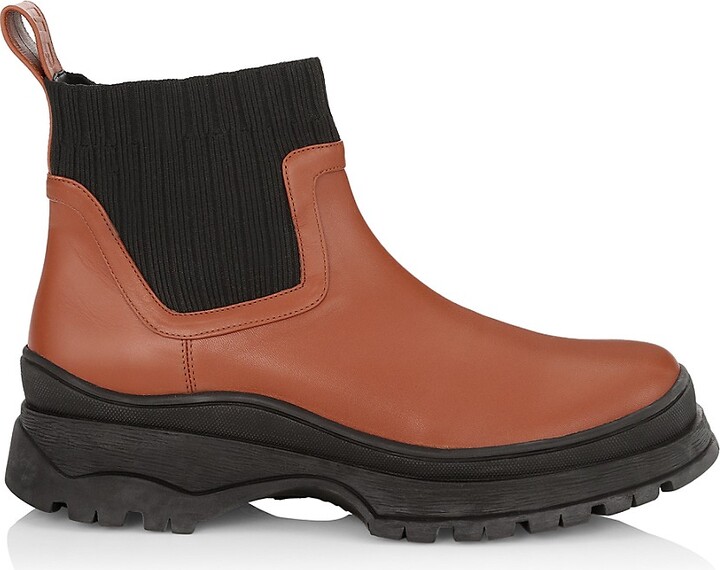 STAUD Bow LugSole Leather Sock Boots ShopStyle