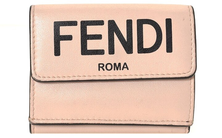 Fendi Pink Leather Micro Trifold Wallet (Authentic Pre-Owned) - ShopStyle