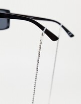 Thumbnail for your product : Pieces rhinestone sunglasses chain in silver