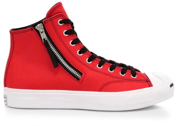 all red high tops