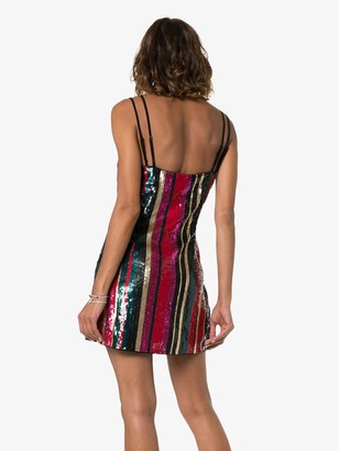 HANEY Elektra sequin-stripe mini dress