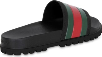 Gucci Pursuit Treck Web rubber slide sandals