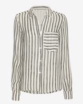 Thumbnail for your product : A.L.C. Troy Stripe Pattern Blouse