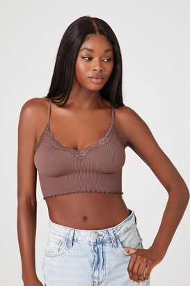 Forever 21 Seamless Lace-Trim Bralette - ShopStyle Bras