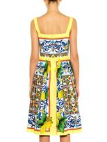 Thumbnail for your product : Dolce & Gabbana Sicilian Lemon-print full-skirt dress
