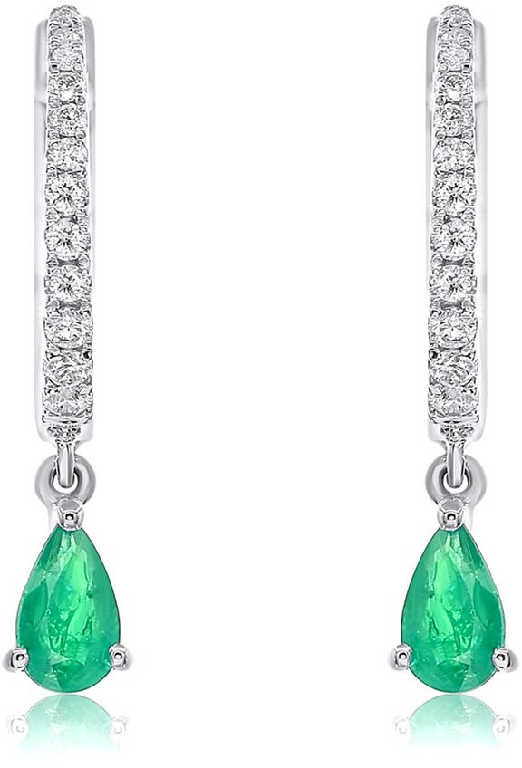 Diana M Fine Jewelry 14K 0.55 Ct. Tw. Diamond & Emerald Earrings - ShopStyle