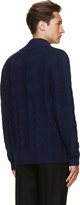Thumbnail for your product : Paul Smith Navy Blue Classic Cableknit Cardigan