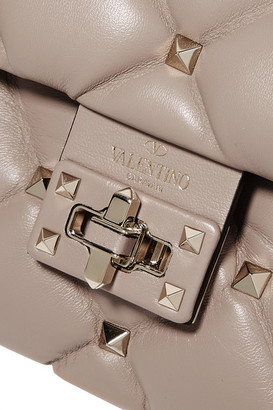 Valentino Garavani Candystud Mini Quilted Leather Shoulder Bag - Blush
