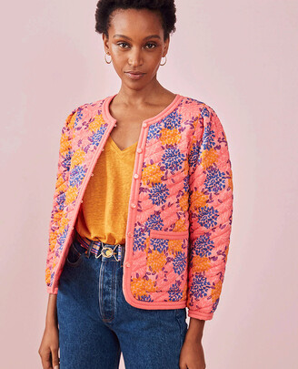 Quilted Jacket Floral Lining | Shop the world's largest collection 