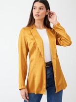 Thumbnail for your product : Very Jacquard Soft Tailored Blazer - Mustard