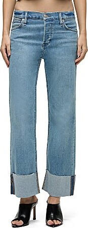 Hudson Rosie Denim High Rise Wide Leg Cuff Jeans