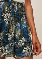 Thumbnail for your product : Whistles Marble Animal Print Silk Skirt