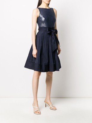 Lauren Ralph Lauren Yuko metallic-taffeta dress