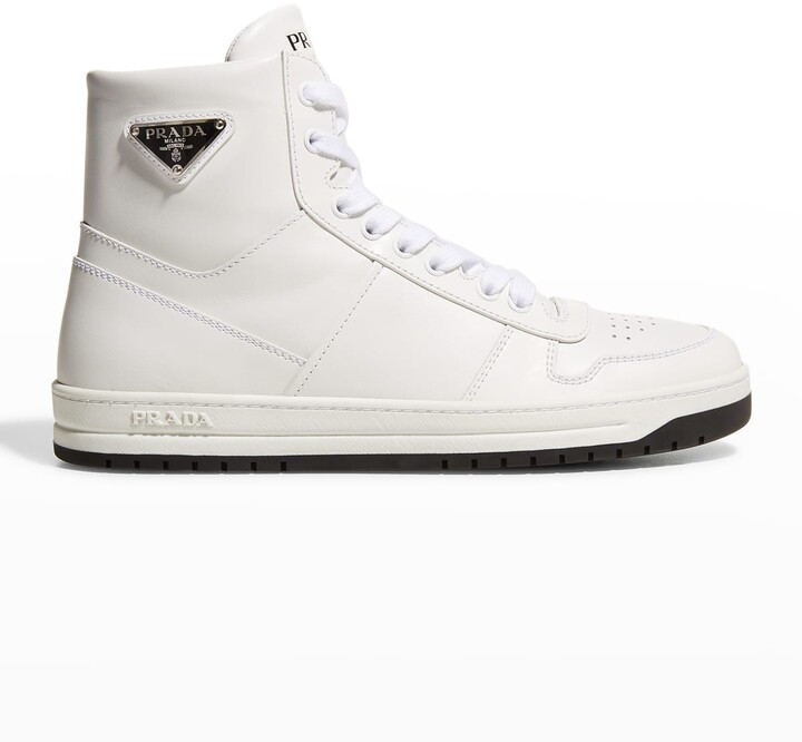 prada triangle logo sneakers