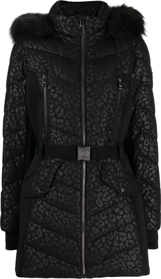 MICHAEL Michael Kors Leopard-Print Puffer Coat