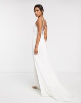 asos edition cami split front wedding dress