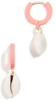 Thumbnail for your product : Madewell Cowrie Shell Charm Neon Hoop Earrings