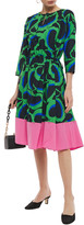 Thumbnail for your product : Marni Paneled Printed Cotton-poplin Dress