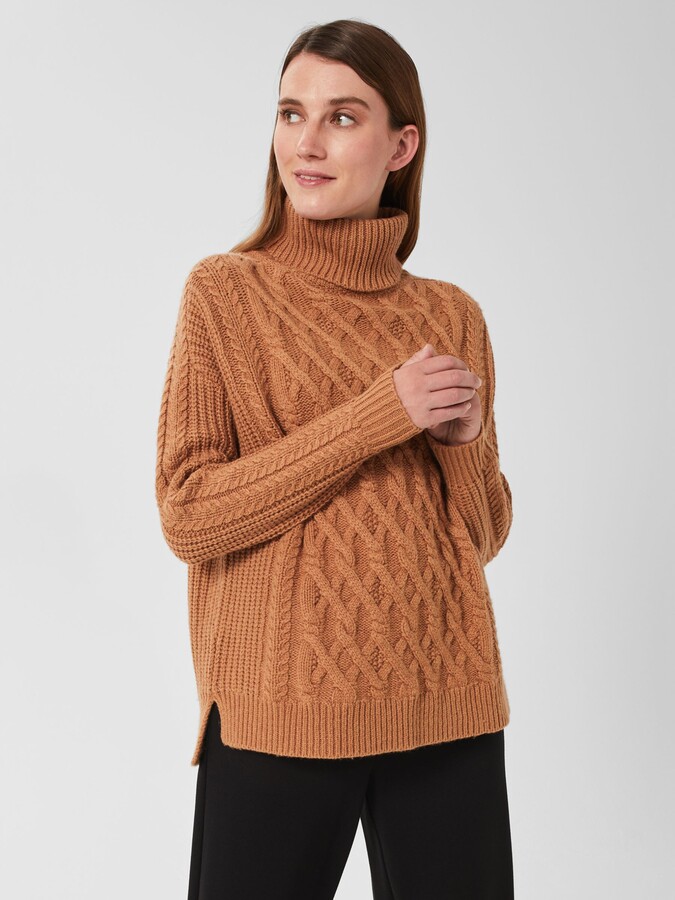 Cable Knit Hobbs Roll Neck Hobbs London Emmeline Cable Knit Jumper