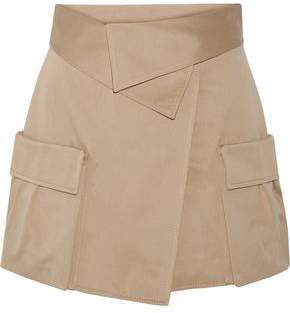 Monse Cotton-Canvas Wrap Mini Skirt