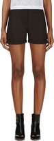Thumbnail for your product : Richard Nicoll Black Waffle Cotton High-Waisted Shorts