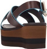 Thumbnail for your product : Fendi Claire Slingback Platform Sandals-Brown