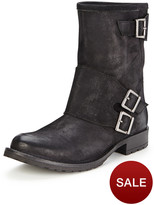 Thumbnail for your product : Carvela Trent Leather Monk Strap Biker Boots