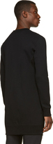 Thumbnail for your product : John Lawrence Sullivan Black Overlong Matte Zip Sweatshirt