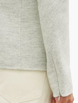 Thumbnail for your product : Jil Sander Fluted-hem Felted-wool Top - Light Grey