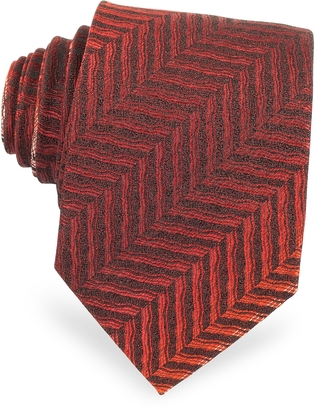 Missoni Diagonal Stripe Woven Silk Narrow Tie