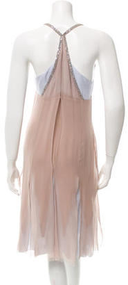 Chanel Embellished Silk Chiffon Dress