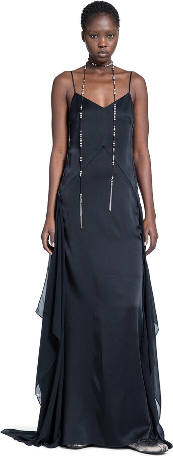 Ann Demeulemeester Ottilie Long Dress in Cady Satin