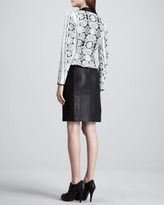 Thumbnail for your product : Nanette Lepore Mime Leather Pencil Skirt