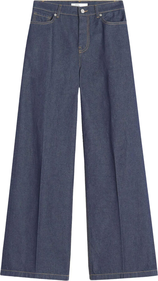 MAISON KITSUNÉ High-Waisted Wide-Leg Jeans