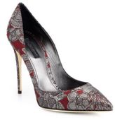 Thumbnail for your product : Dolce & Gabbana Jacquard Point-Toe Pumps