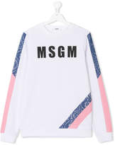 Thumbnail for your product : MSGM Kids TEEN logo print sweatshirt