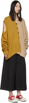 Thumbnail for your product : Marni Convertible Yellow & Beige Tied Sleeves Cardigan